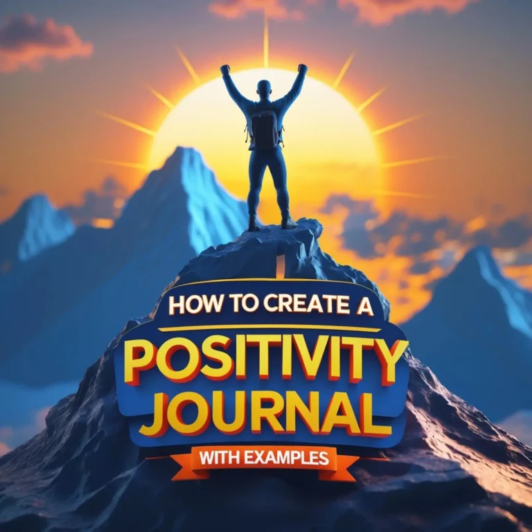 An open positivity journal with inspirational affirmations for mental health and resilience.