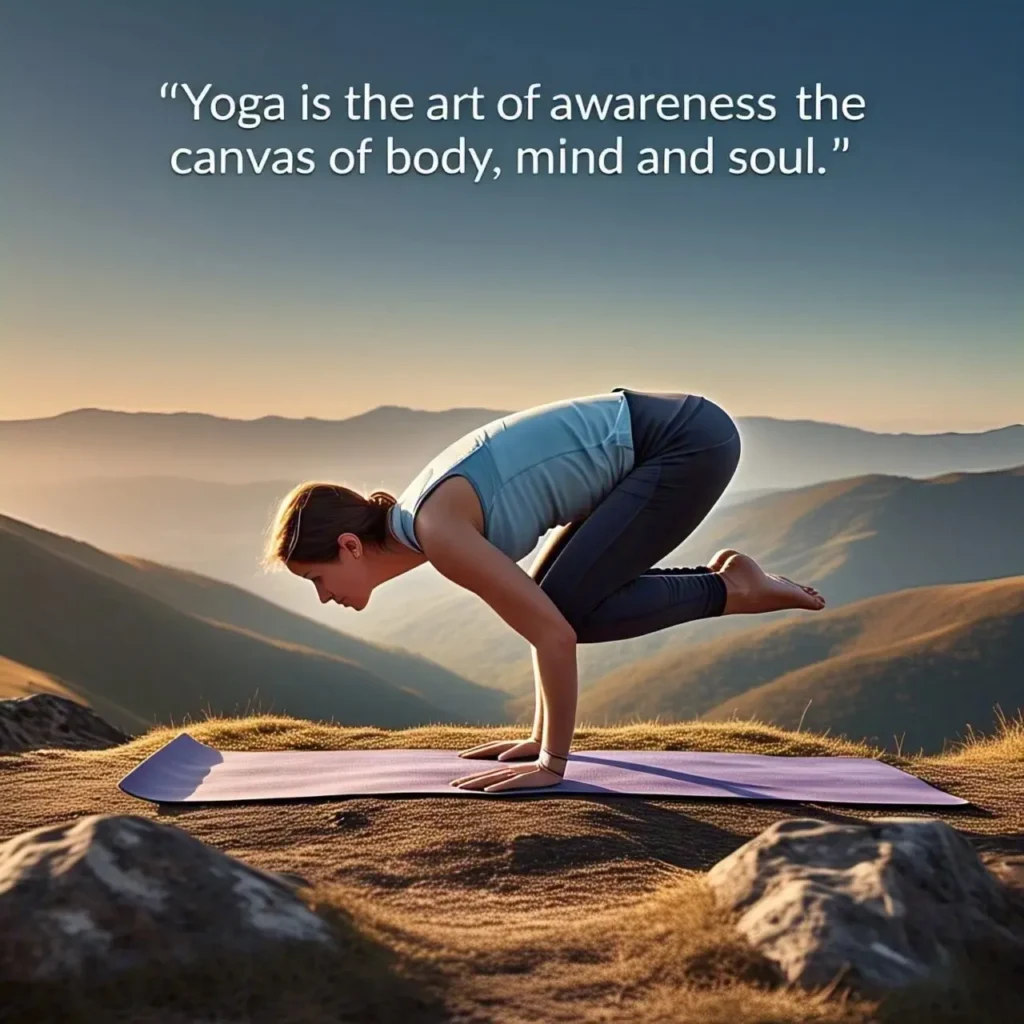 A yoga instructor guiding a hot yoga teacher training session, promoting origins peace of mind and stress relief.