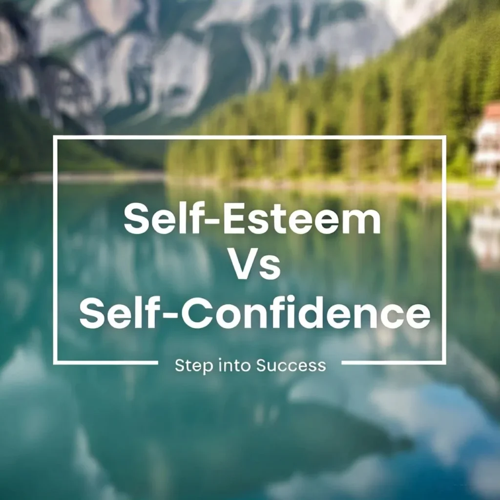 Chalkboard with BELIEVE YOURSELF in bold colors, encouraging confidence building exercises to boost self esteem vs self confidence with help from a personal growth coach.
