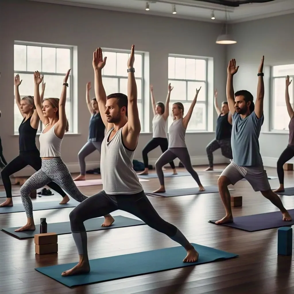 A serene hot yoga at home session highlights yin yoga benefits and beginner yoga classes near me.