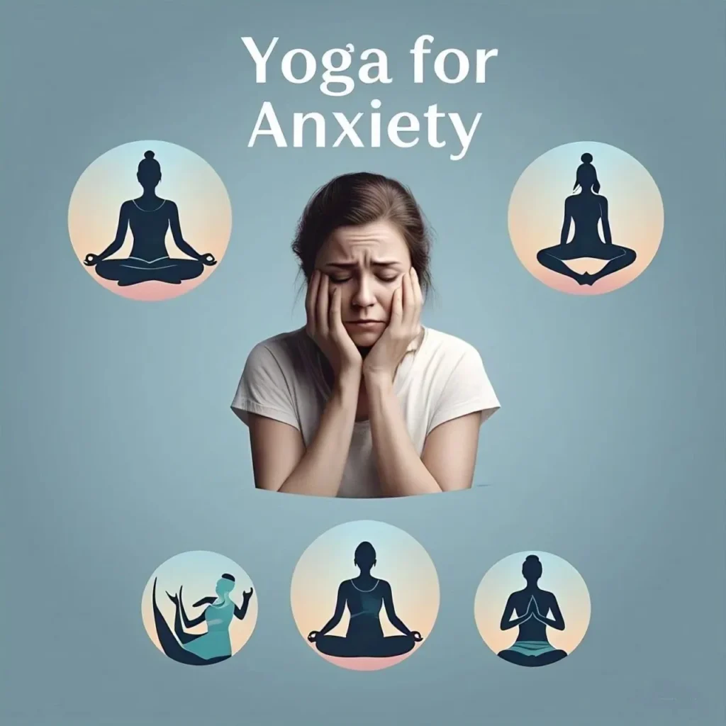 A group engaging in 5 minute meditation for anxiety at yoga and meditation retreats near me, unlocking benefits of yoga for mental health.