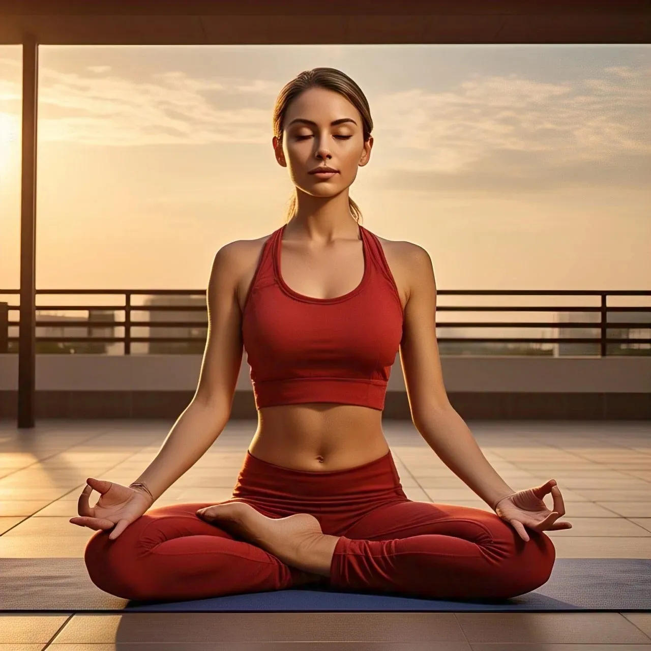 A serene setting for yoga and meditation retreats near me, promoting benefits of yoga for mental health and guided meditation for sleep.