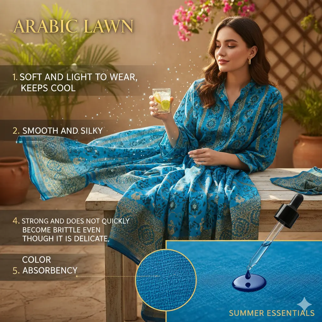 Key characteristics
Soft and Light to Wear
Smooth and Silky
Strong and does not brittle Easily
Color Absorbency